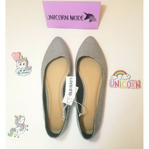 Old Navy Women's Size 9 Blue Striped Flats Shoes